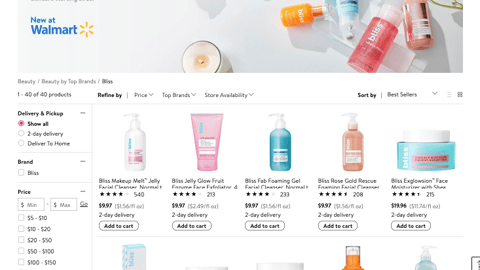 Walmart Bliss E-Commerce Shop
